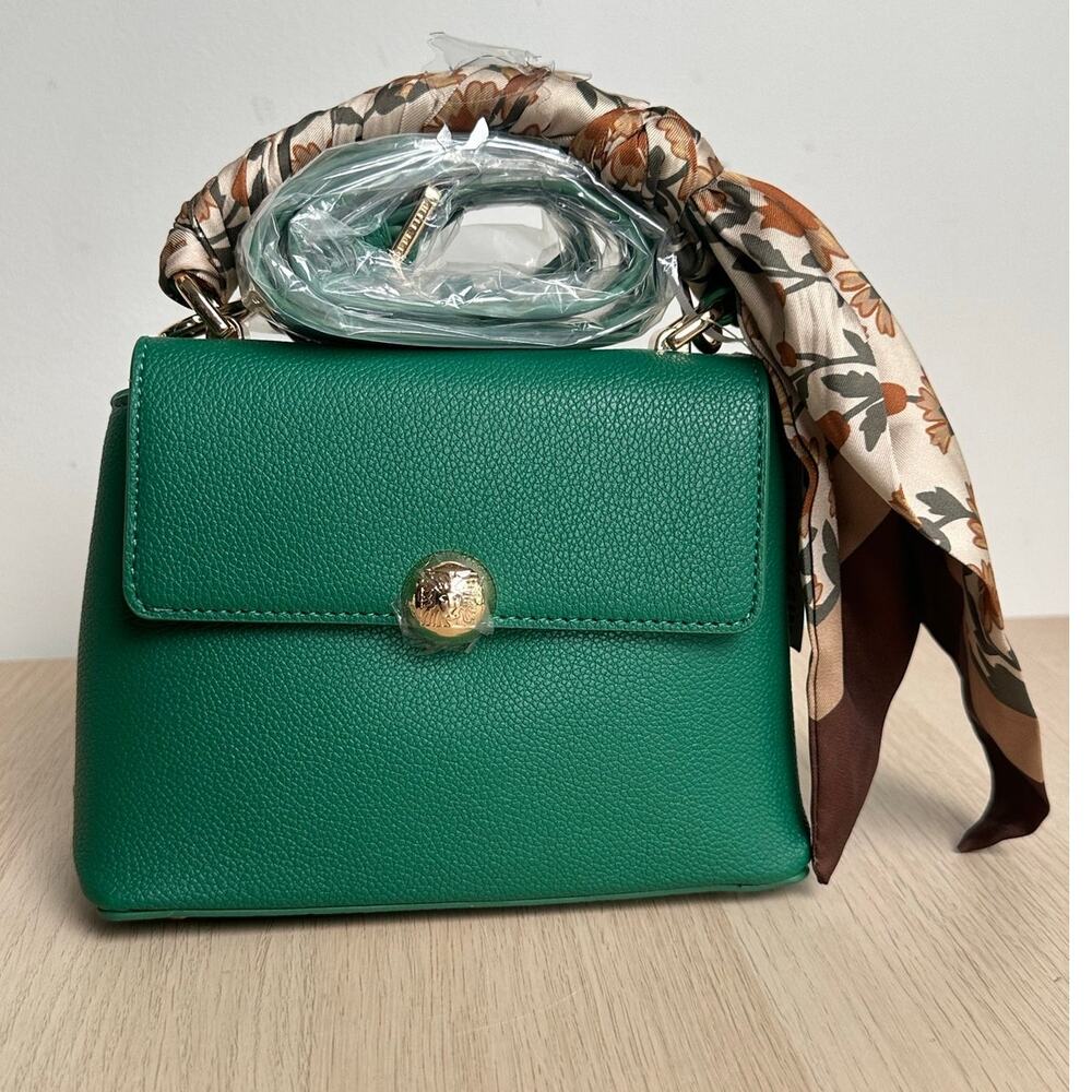 Green Anne Klein Handbag with Silk Wrap - New